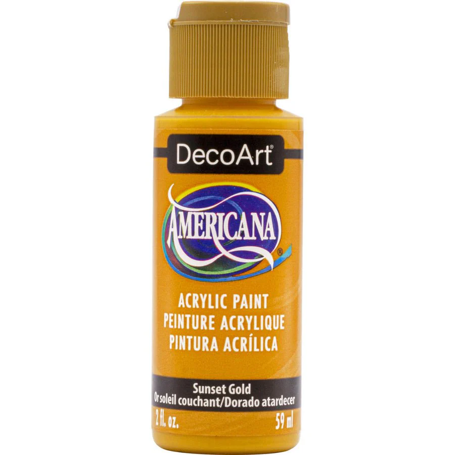 DecoArt Americana Acrylic 2 fl oz - Sunset Gold