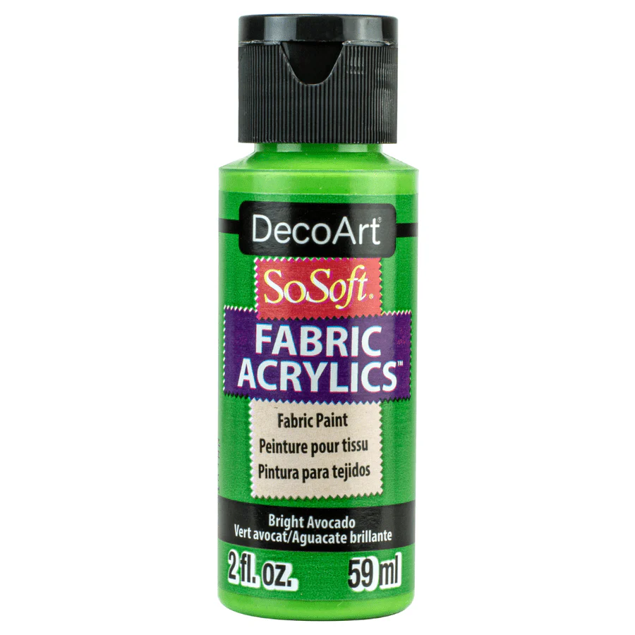 DecoArt SoSoft Fabric Acrylics 2 oz - Bright Avocado