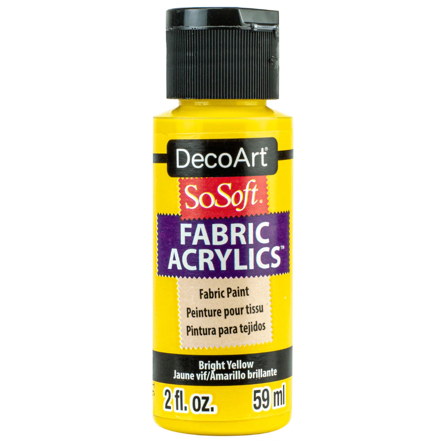 DecoArt SoSoft Fabric Acrylics 2 oz - Bright Yellow