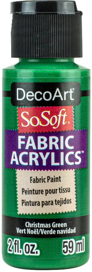 DecoArt SoSoft Fabric Acrylics 2 oz - Christmas Green