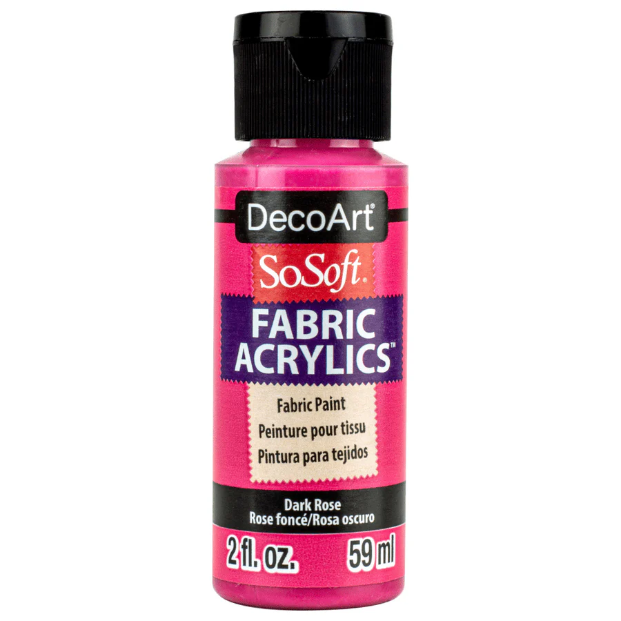 DecoArt SoSoft Fabric Acrylics 2 oz - Dark Rose
