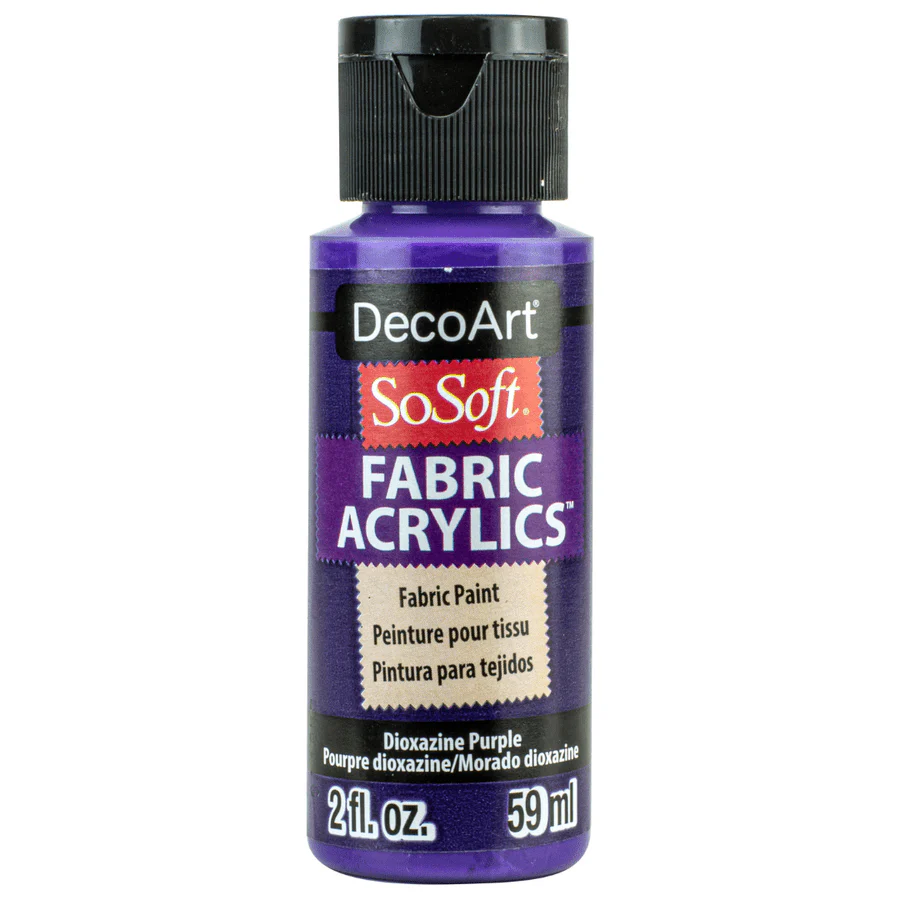 DecoArt SoSoft Fabric Acrylics 2 oz - Dioxazine Purple