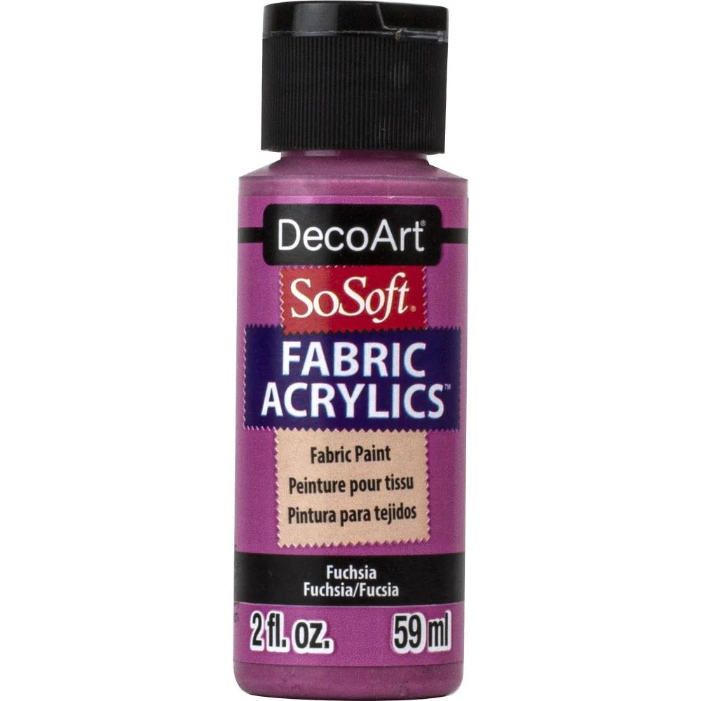 DecoArt SoSoft Fabric Acrylics 2 oz - Fuchsia