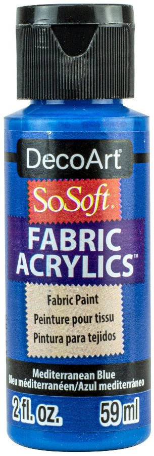 DecoArt SoSoft Fabric Acrylics 2 oz - Mediterranean Blue