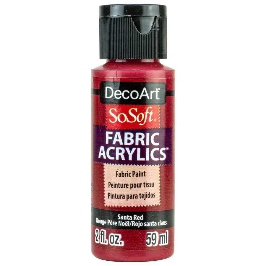 DecoArt SoSoft Fabric Acrylics 2 oz - Santa Red