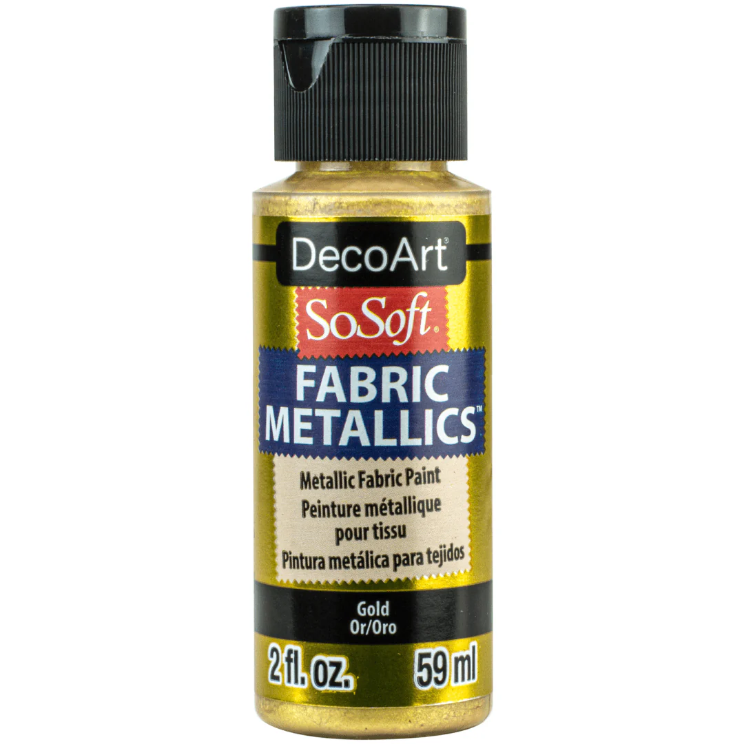 DecoArt SoSoft Metallic Fabric Acrylics 2 oz - Gold