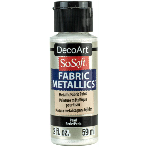DecoArt SoSoft Metallic Fabric Acrylics 2 oz - Pearl