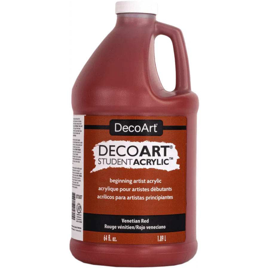 DecoArt Student Acrylics 64 oz (half gallon) - Venetian Red