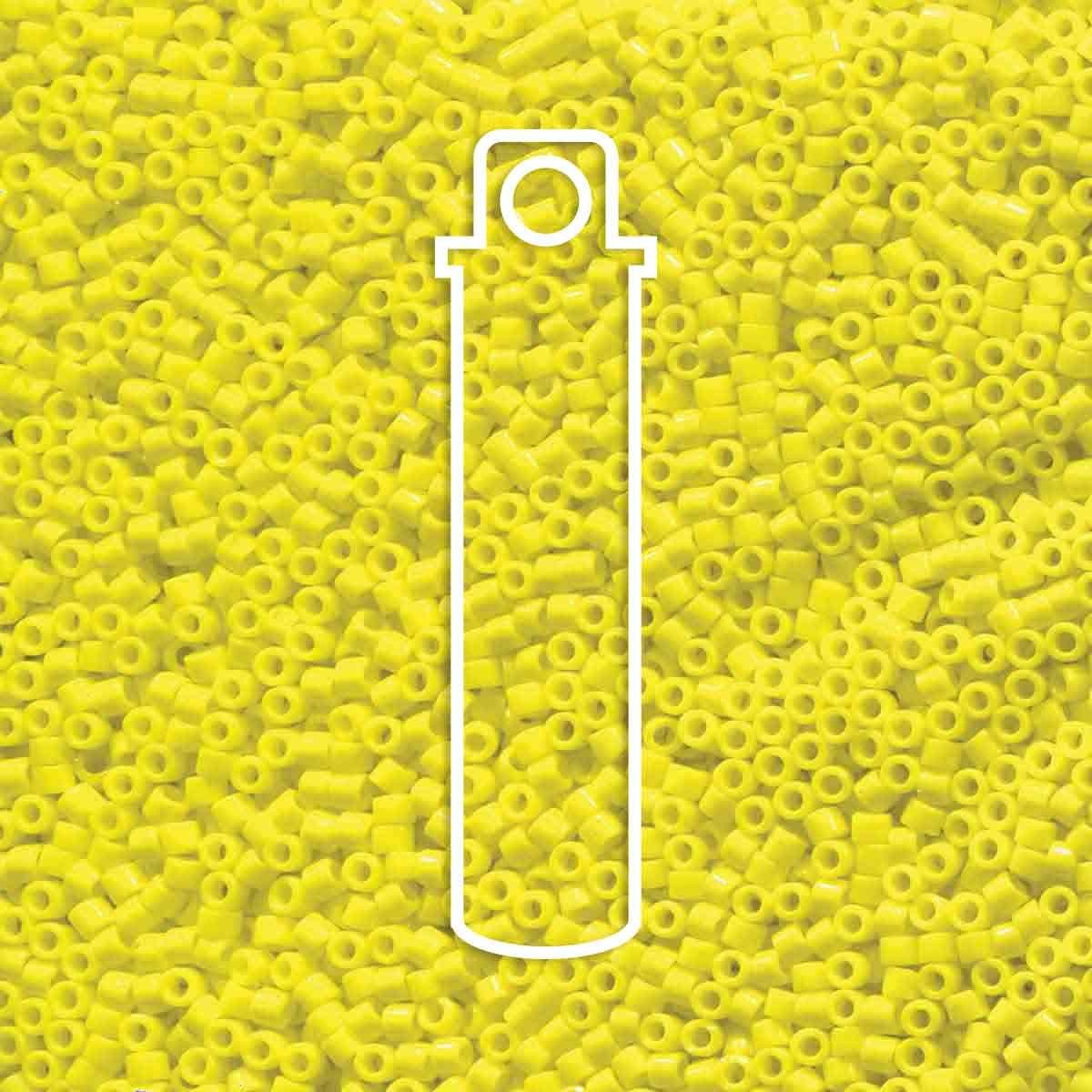 Miyuki Delica DB 11/0 (1.6mm) Seed Beads - Opaque Yellow - approx. 7.2 grams
