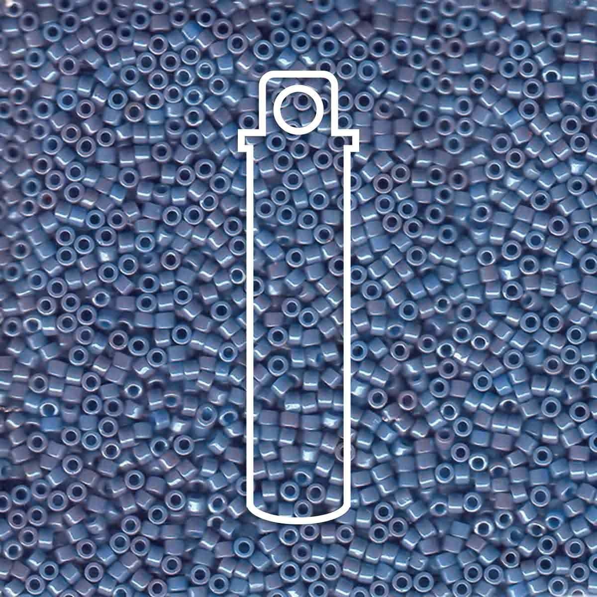 Miyuki Delica DB 11/0 (1.6mm) Seed Beads - Opaque Denim Blue - approx. 7.2 grams