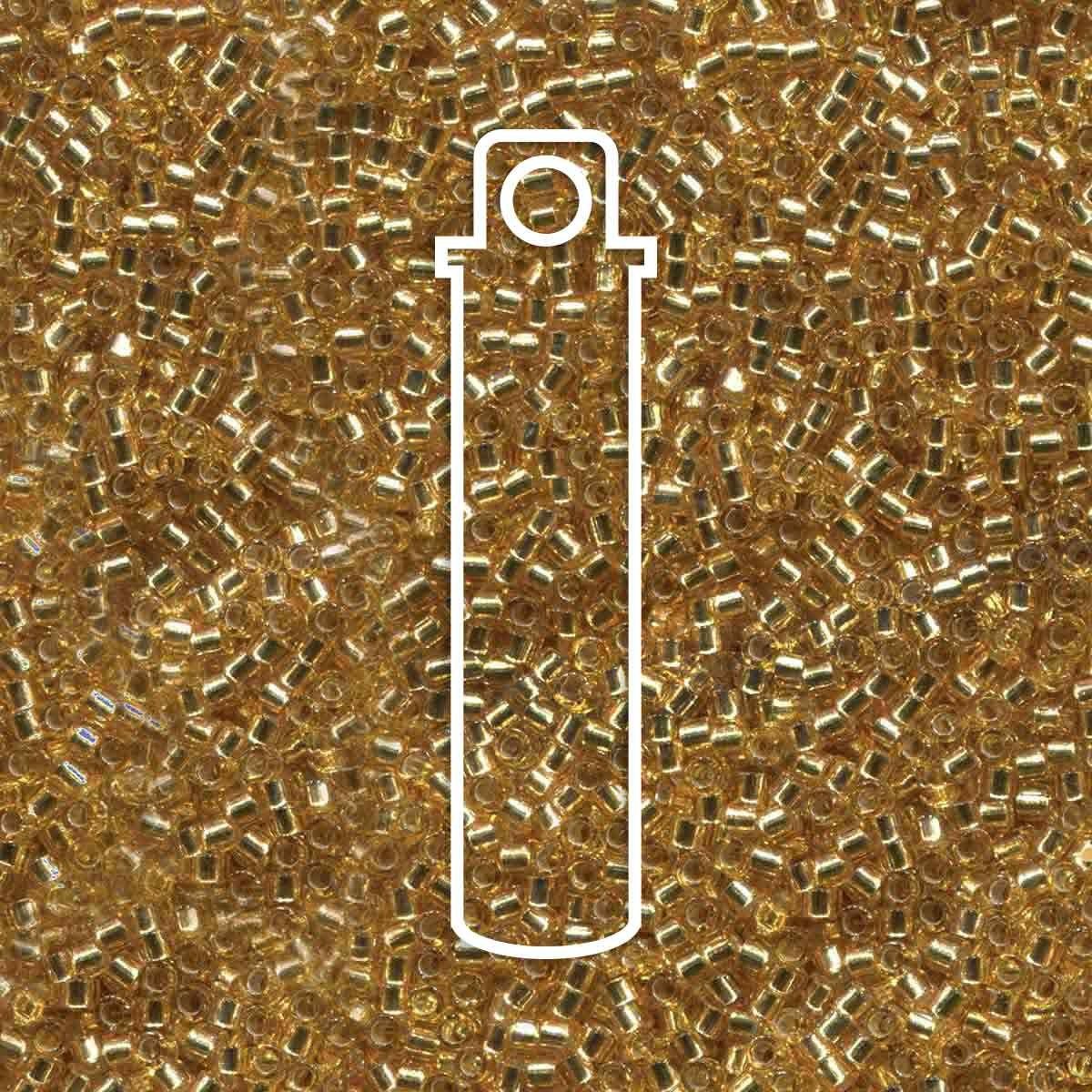 Miyuki Delica DB 11/0 (1.6mm) Seed Beads - Silver Lined Gold - approx. 7.2 grams