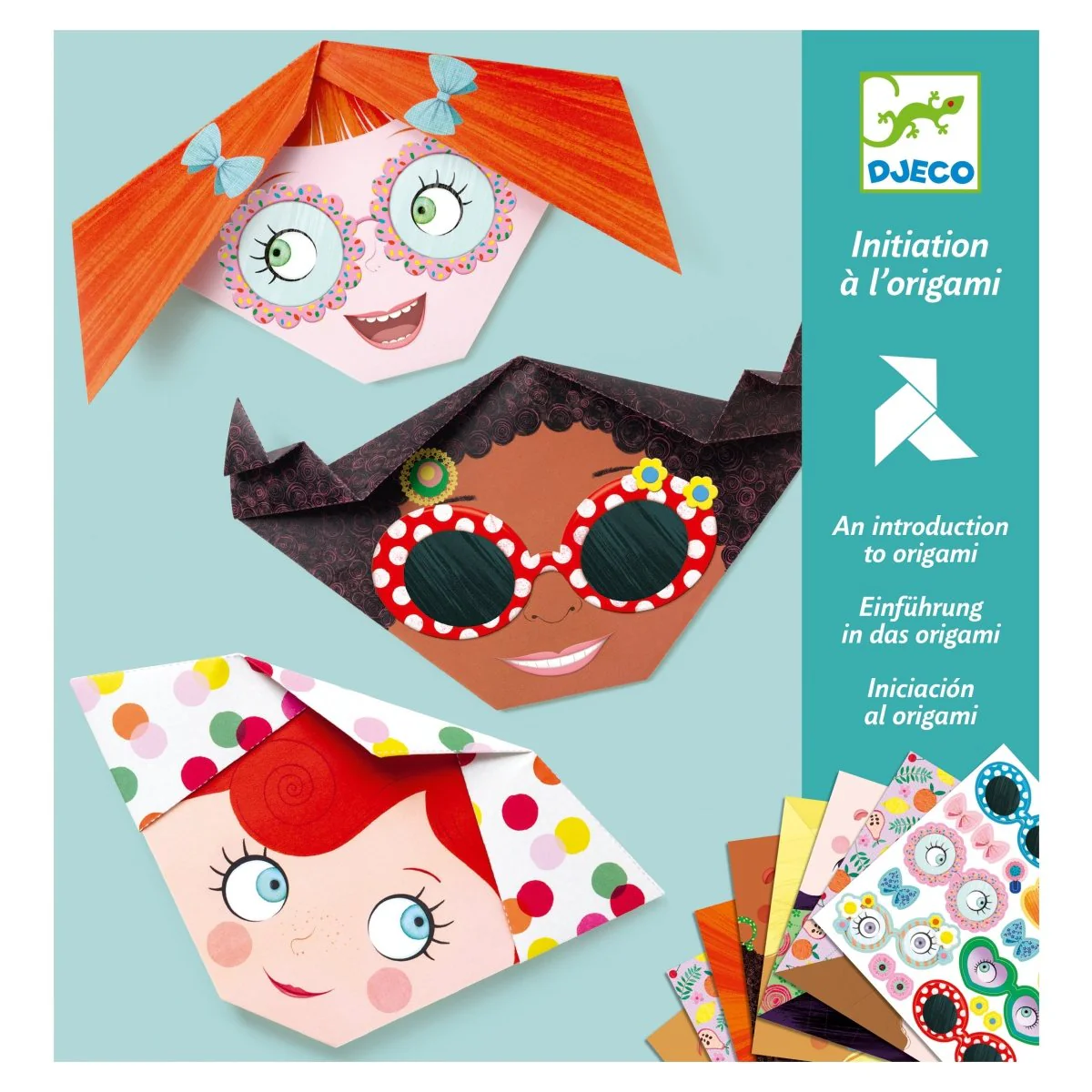 DJECO Origami Paper Craft Kit - Pretty Faces Kit