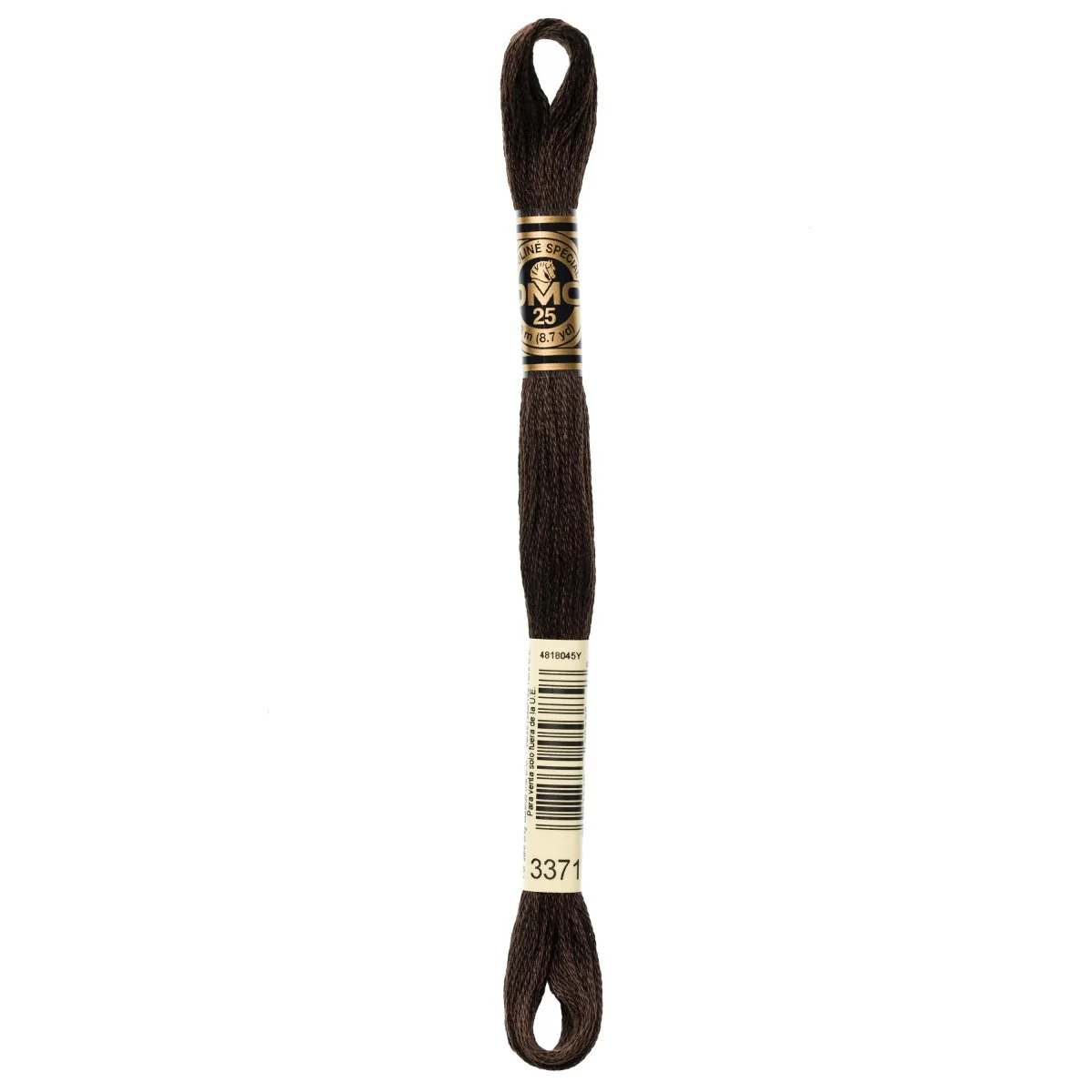 DMC 6-Strand Cotton Embroidery Floss 8.7yd - 3371 Black Brown