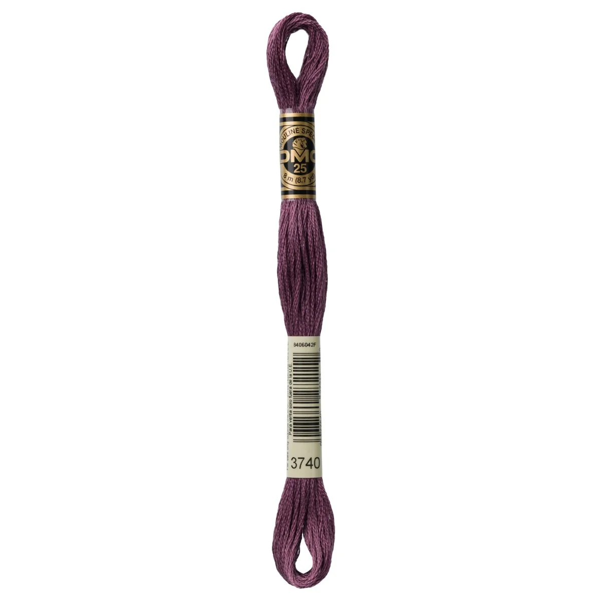DMC 6-Strand Cotton Embroidery Floss 8.7yd - 3740 Dark Antique Violet