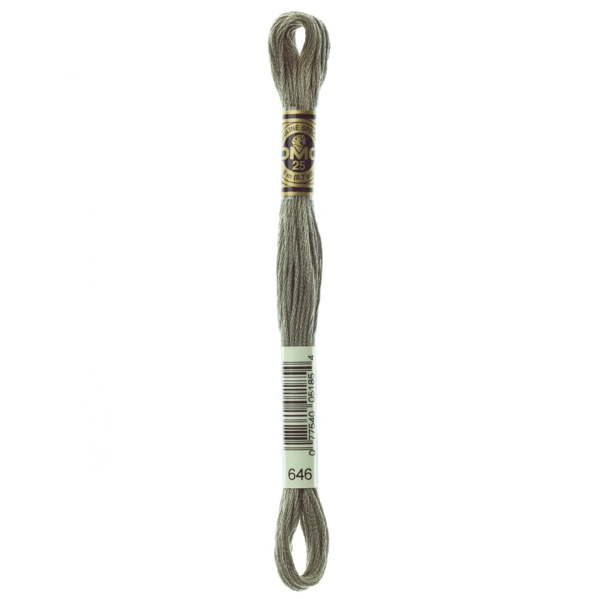 DMC 6-Strand Cotton Embroidery Floss 8.7yd - 646 Dark Beaver Grey