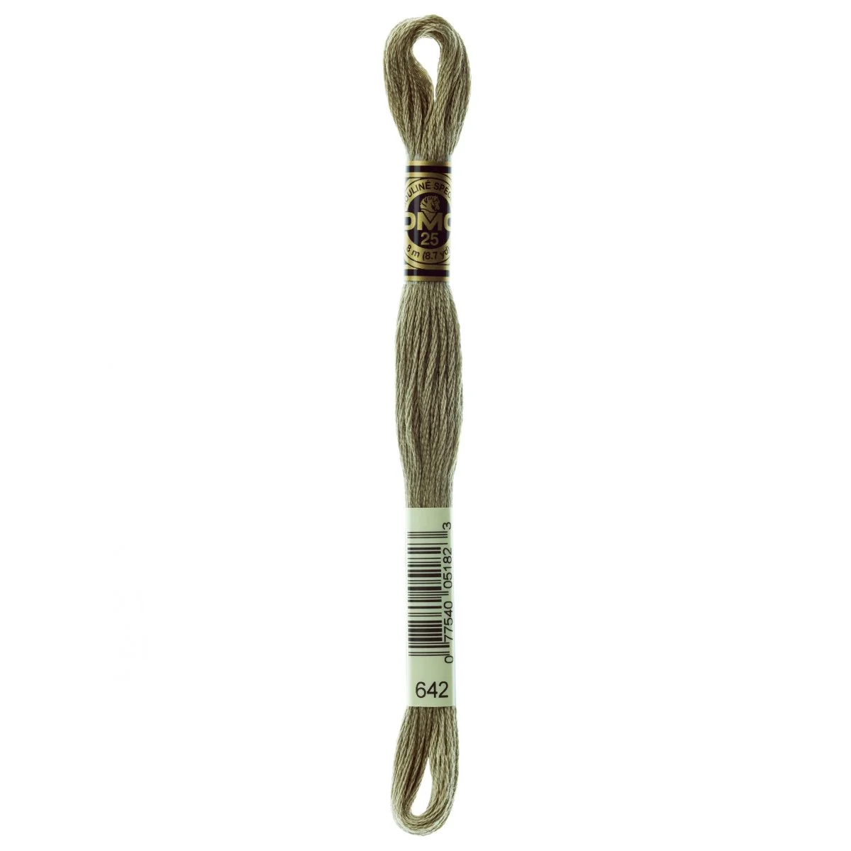 DMC 6-Strand Cotton Embroidery Floss 8.7yd - 642 Dark Beige Grey