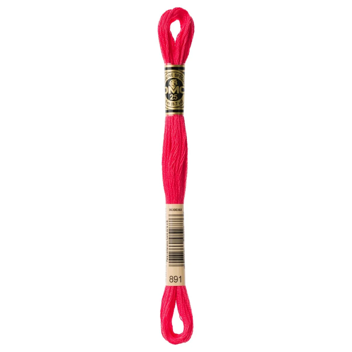 DMC 6-Strand Cotton Embroidery Floss 8.7yd - 891 Dark Carnation