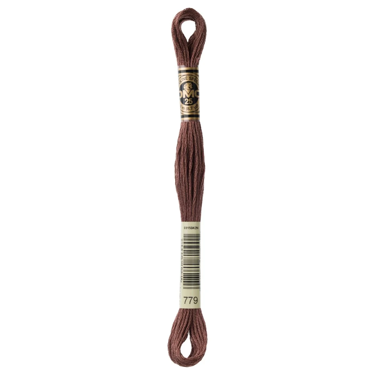 DMC 6-Strand Cotton Embroidery Floss 8.7yd - 779 Dark Cocoa (Darker than 3860)