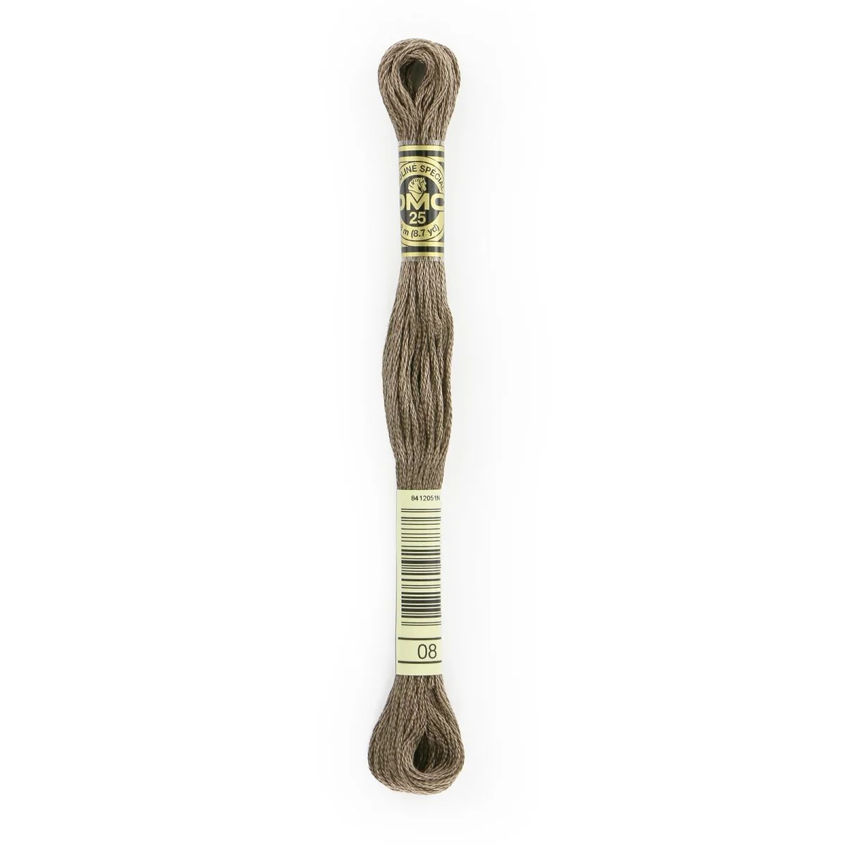 DMC 6-Strand Cotton Embroidery Floss 8.7yd - 8 Dark Driftwood