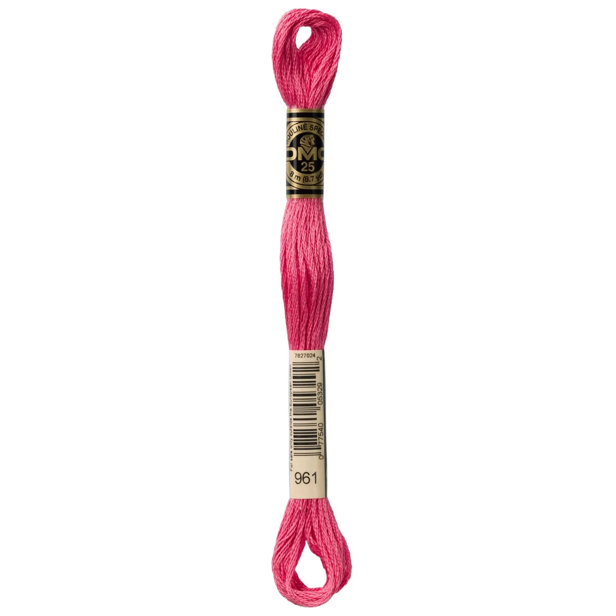 DMC 6-Strand Cotton Embroidery Floss 8.7yd - 961 Dark Dusty Rose