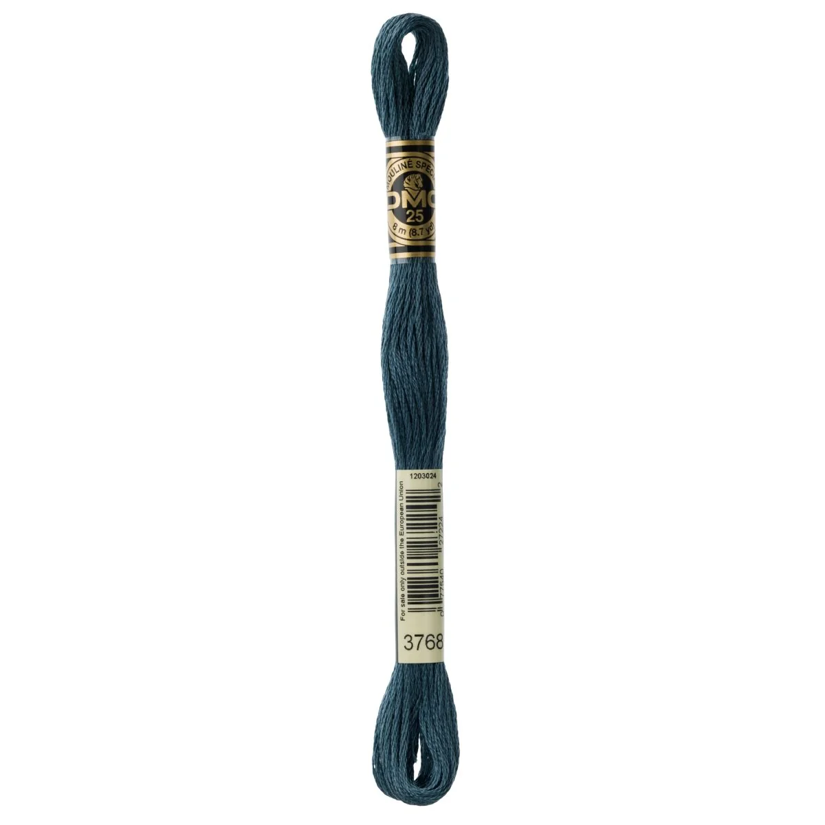 DMC 6-Strand Cotton Embroidery Floss 8.7yd - 3768 Dark Grey Green