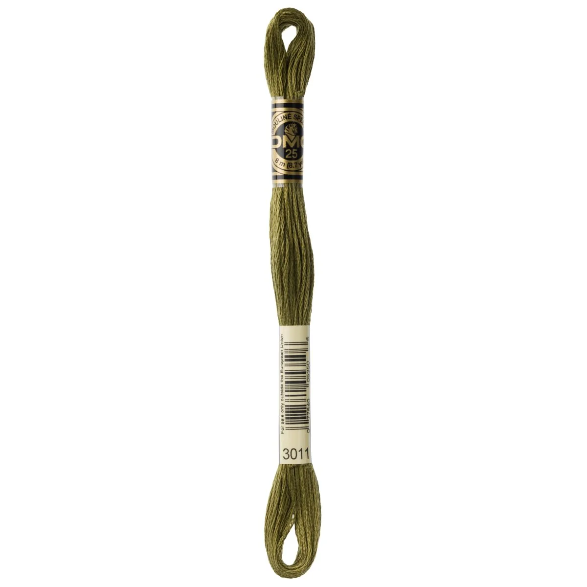 DMC 6-Strand Cotton Embroidery Floss 8.7yd - 3011 Dark Khaki Green