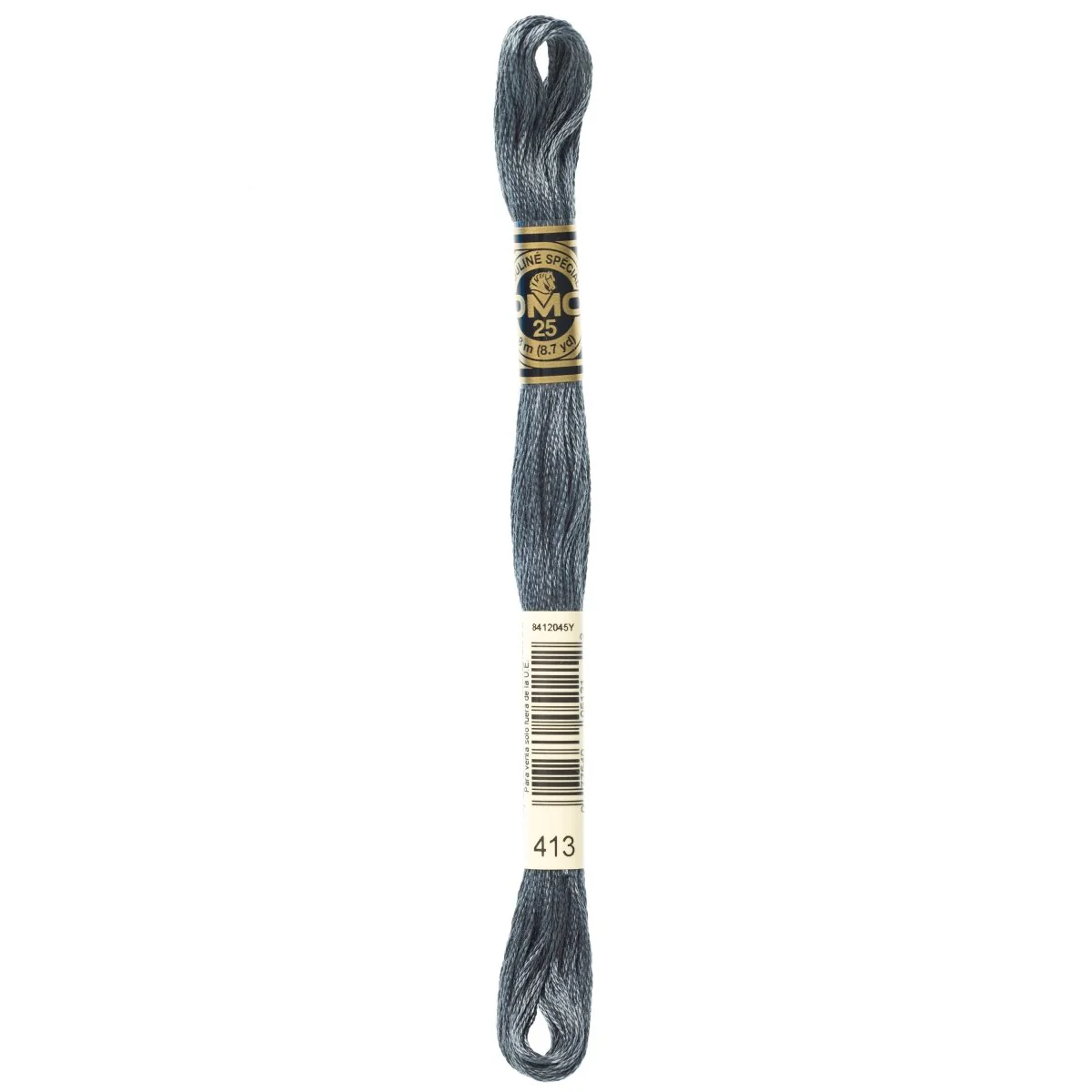 DMC 6-Strand Cotton Embroidery Floss 8.7yd - 413 Dark Pewter Grey