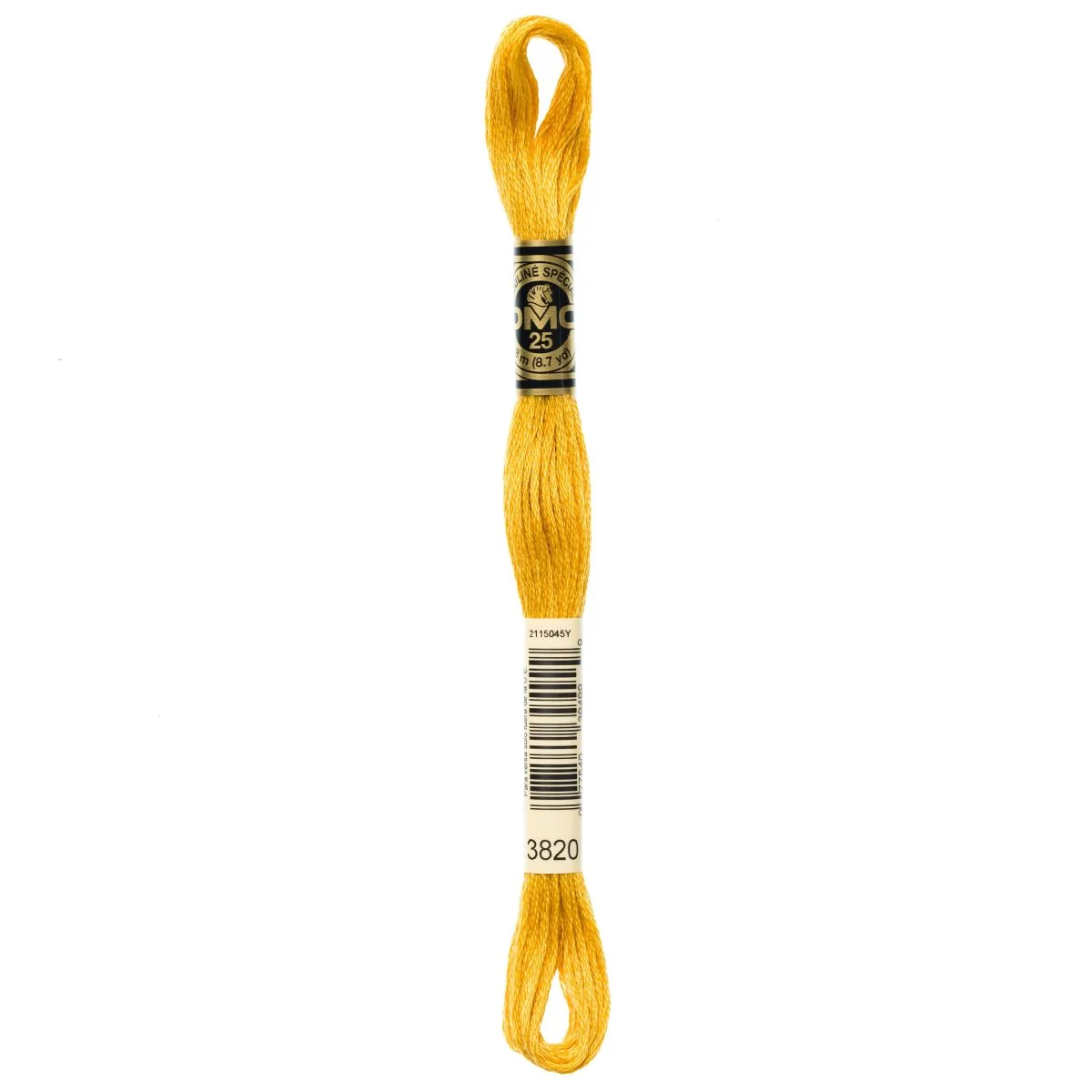 DMC 6-Strand Cotton Embroidery Floss 8.7yd - 3820 Dark Straw
