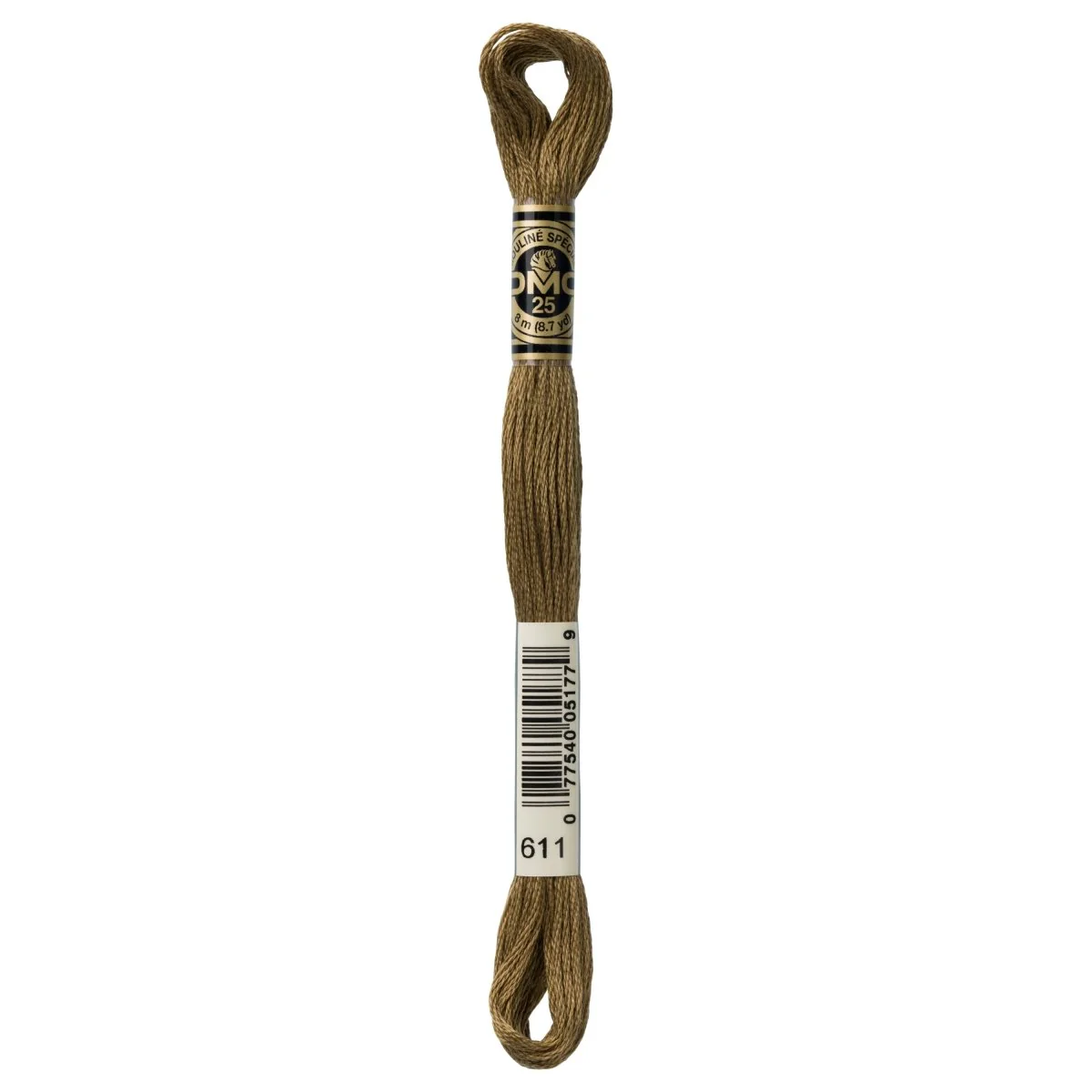 DMC 6-Strand Cotton Embroidery Floss 8.7yd - 611 Drab Brown
