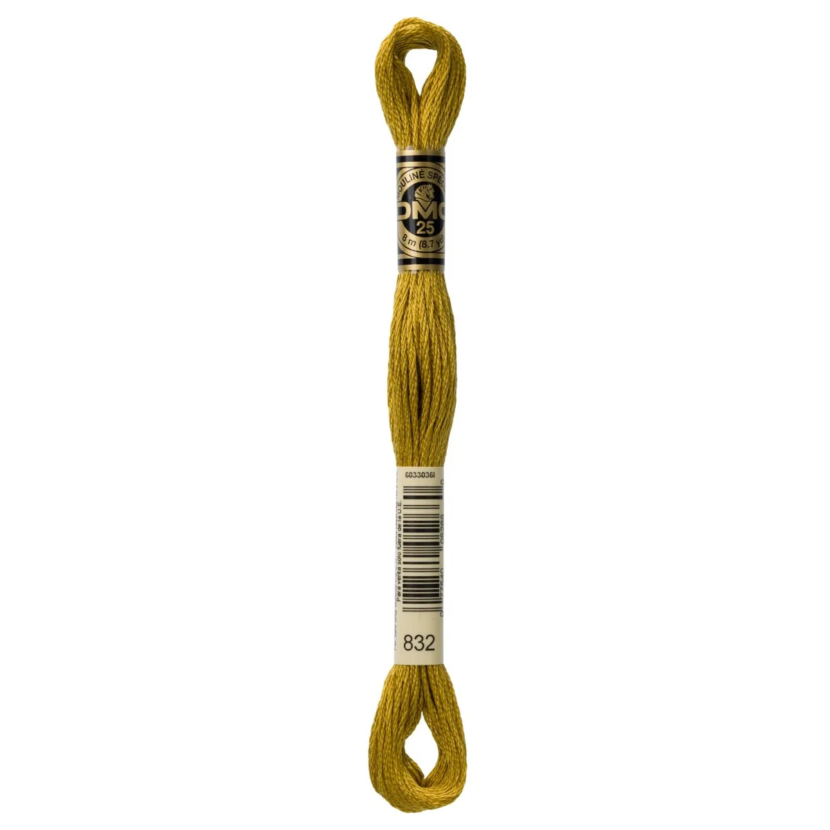 DMC 6-Strand Cotton Embroidery Floss 8.7yd - 832 Golden Olive