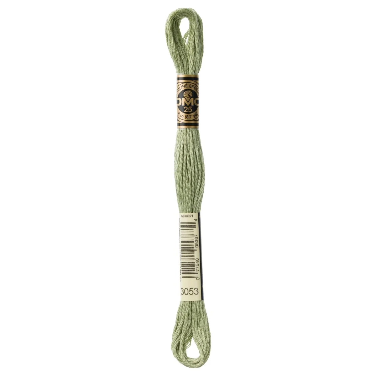 DMC 6-Strand Cotton Embroidery Floss 8.7yd - 3053 Green Grey