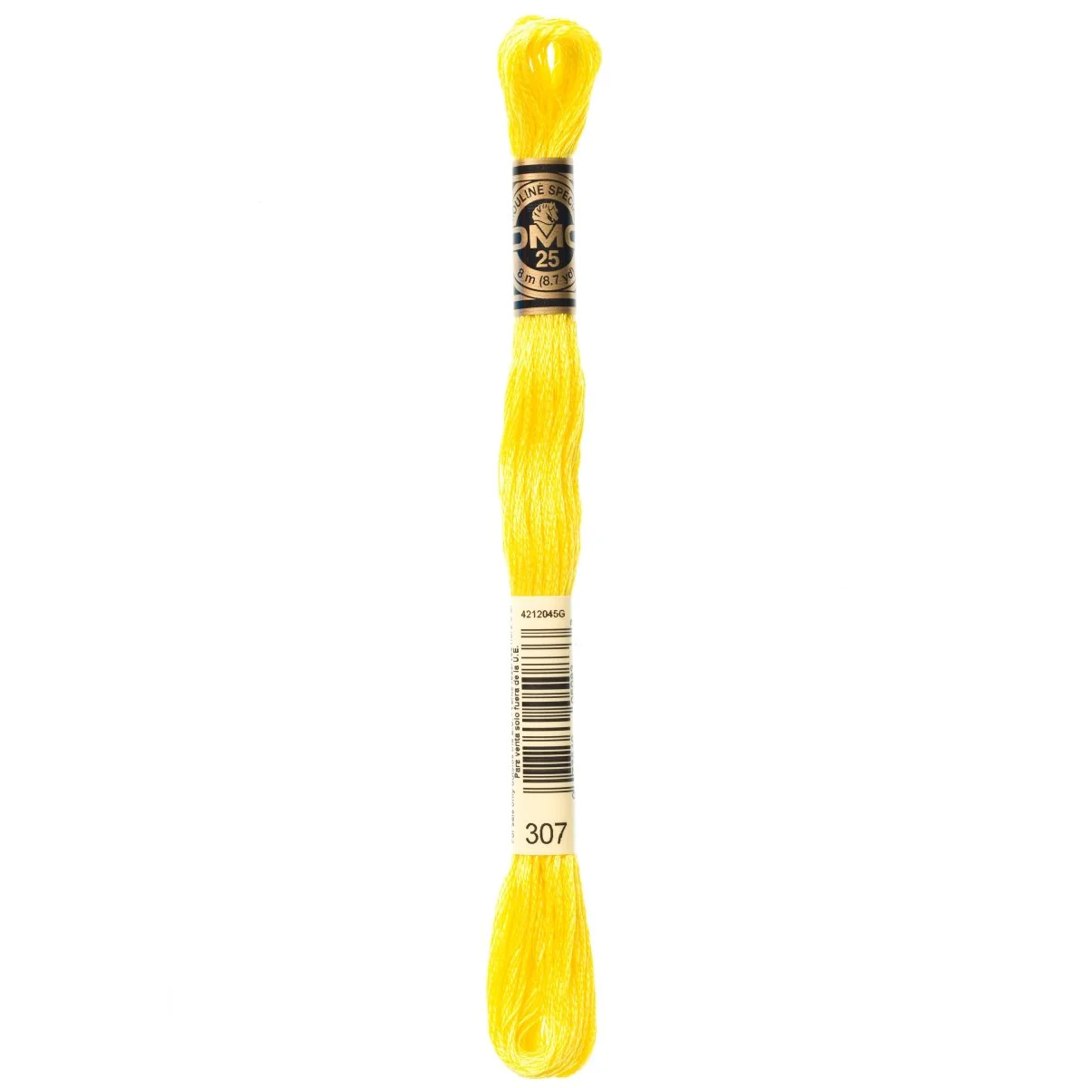 DMC 6-Strand Cotton Embroidery Floss 8.7yd - 307 Lemon