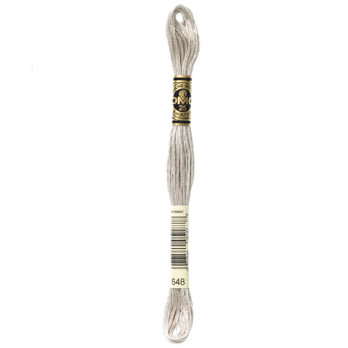 DMC 6-Strand Cotton Embroidery Floss 8.7yd - 648 Light Beaver Grey