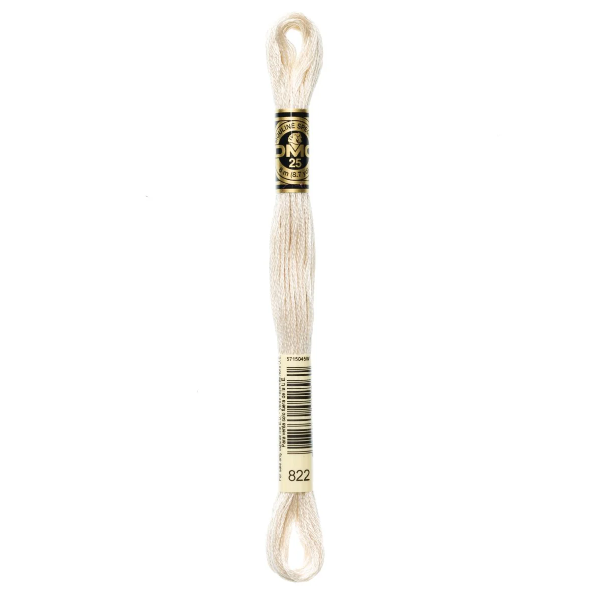 DMC 6-Strand Cotton Embroidery Floss 8.7yd - 822 Light Beige Grey