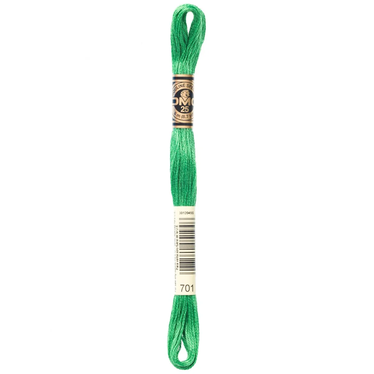 DMC 6-Strand Cotton Embroidery Floss 8.7yd - 701 Light Christmas Green