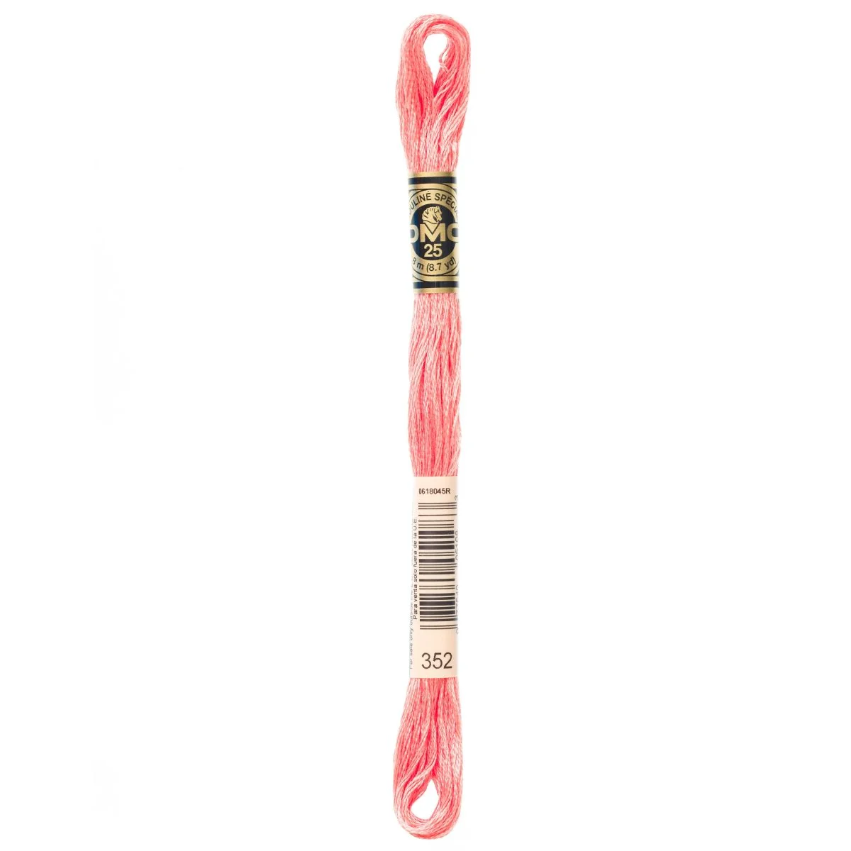 DMC 6-Strand Cotton Embroidery Floss 8.7yd - 352 Light Coral