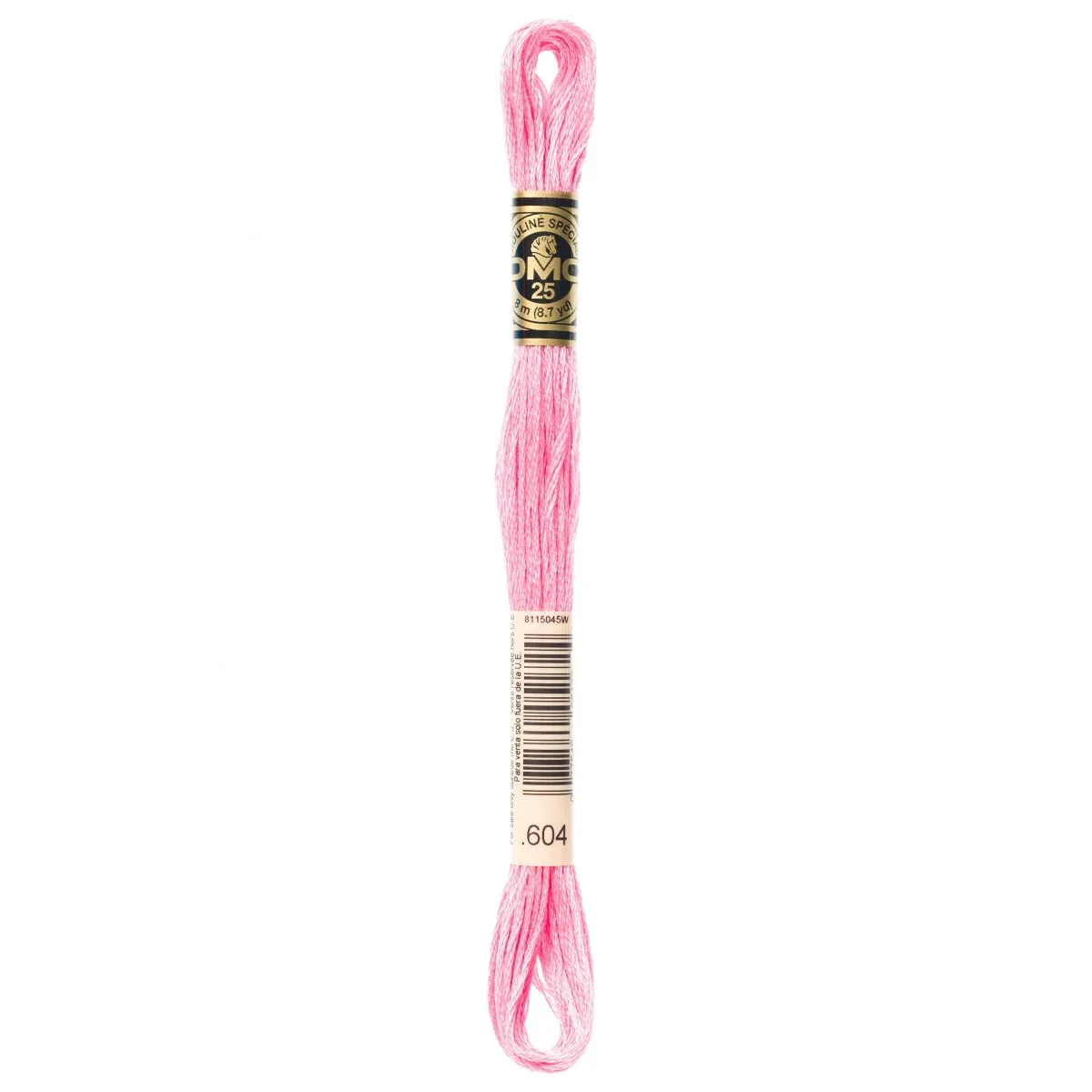 DMC 6-Strand Cotton Embroidery Floss 8.7yd - 604 Light Cranberry