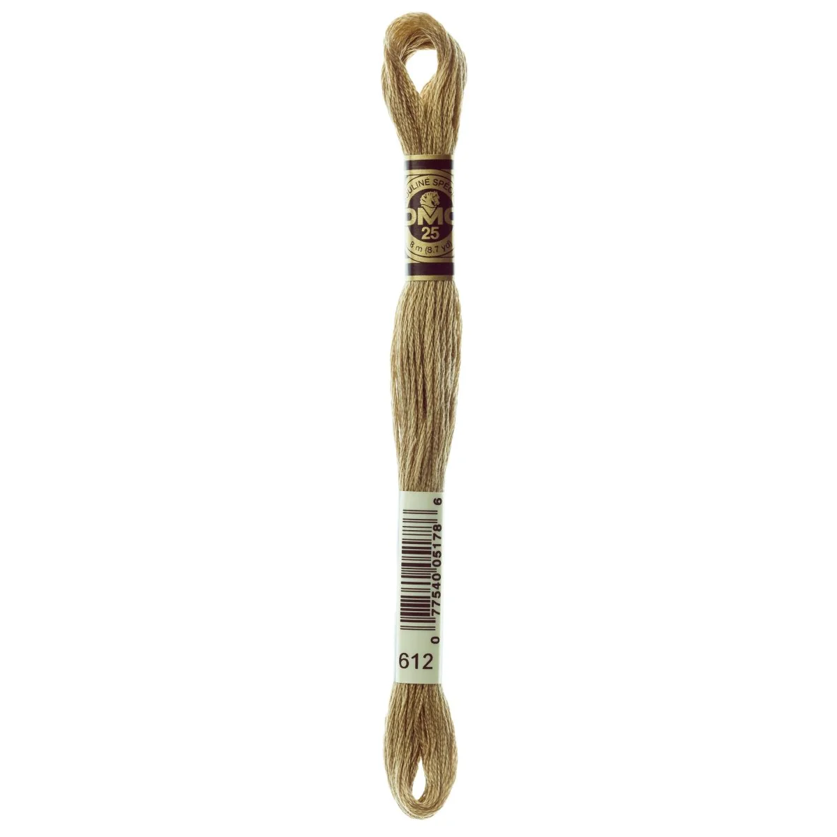 DMC 6-Strand Cotton Embroidery Floss 8.7yd - 612 Light Drab Brown