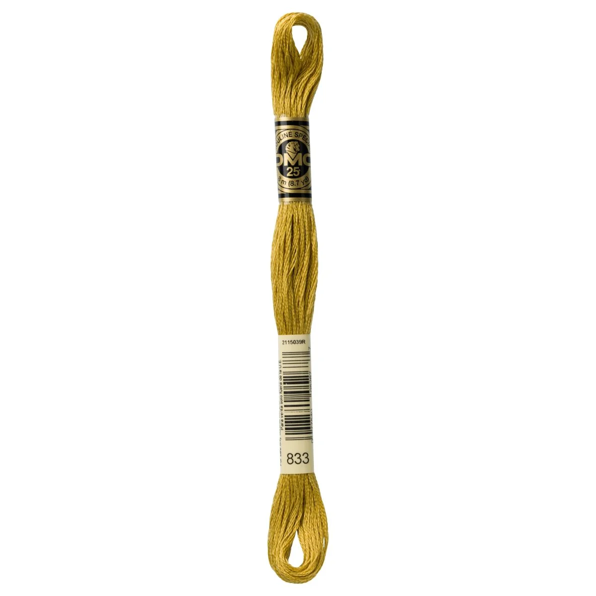 DMC 6-Strand Cotton Embroidery Floss 8.7yd - 833 Light Golden Olive