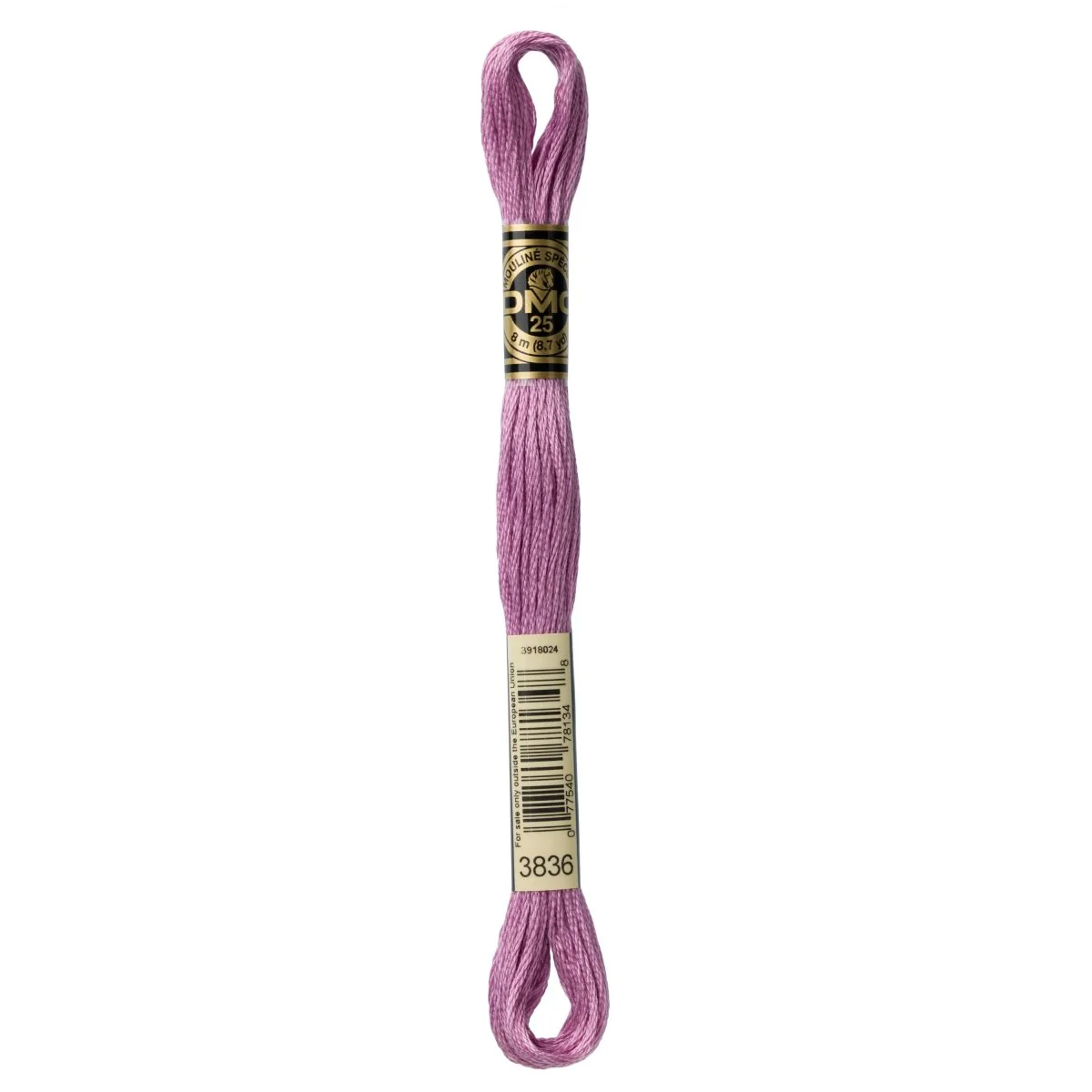 DMC 6-Strand Cotton Embroidery Floss 8.7yd - 3836 Light Grape