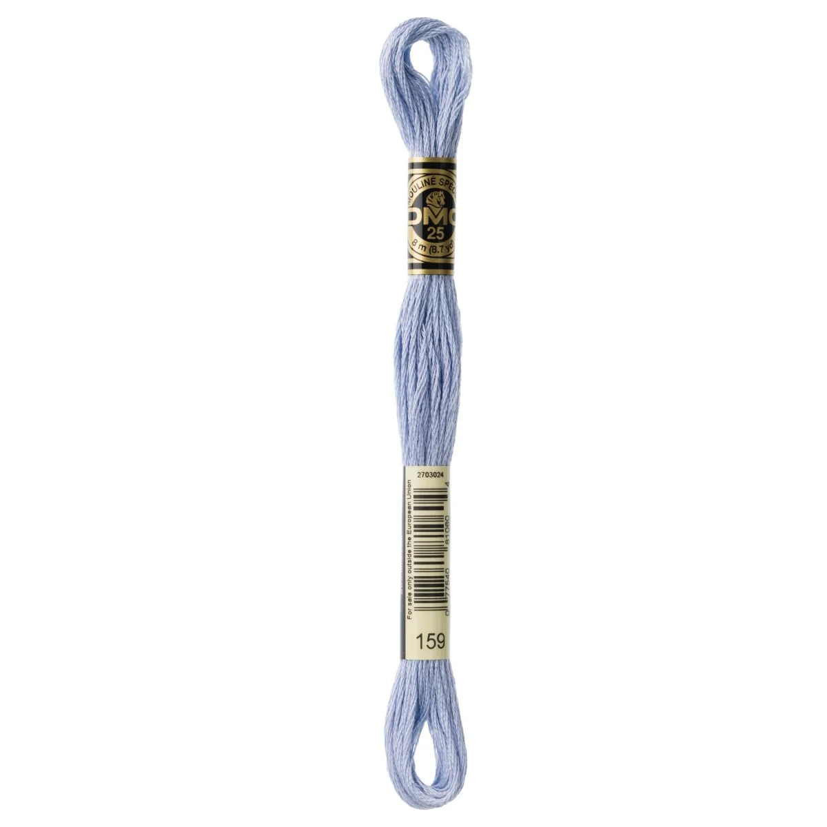DMC 6-Strand Cotton Embroidery Floss 8.7yd - 159 Light Grey Blue