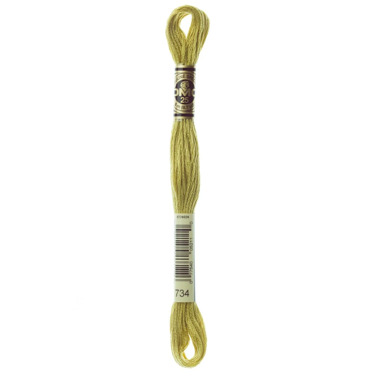 DMC 6-Strand Cotton Embroidery Floss 8.7yd - 734 Light Olive Green