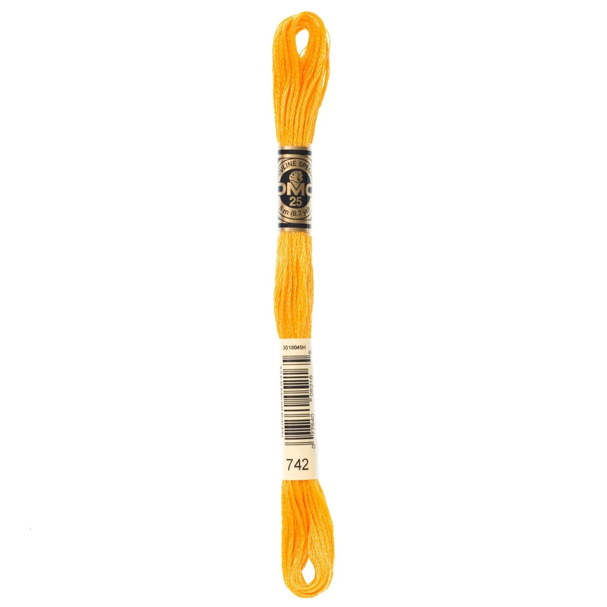 DMC 6-Strand Cotton Embroidery Floss 8.7yd - 742 Light Tangerine