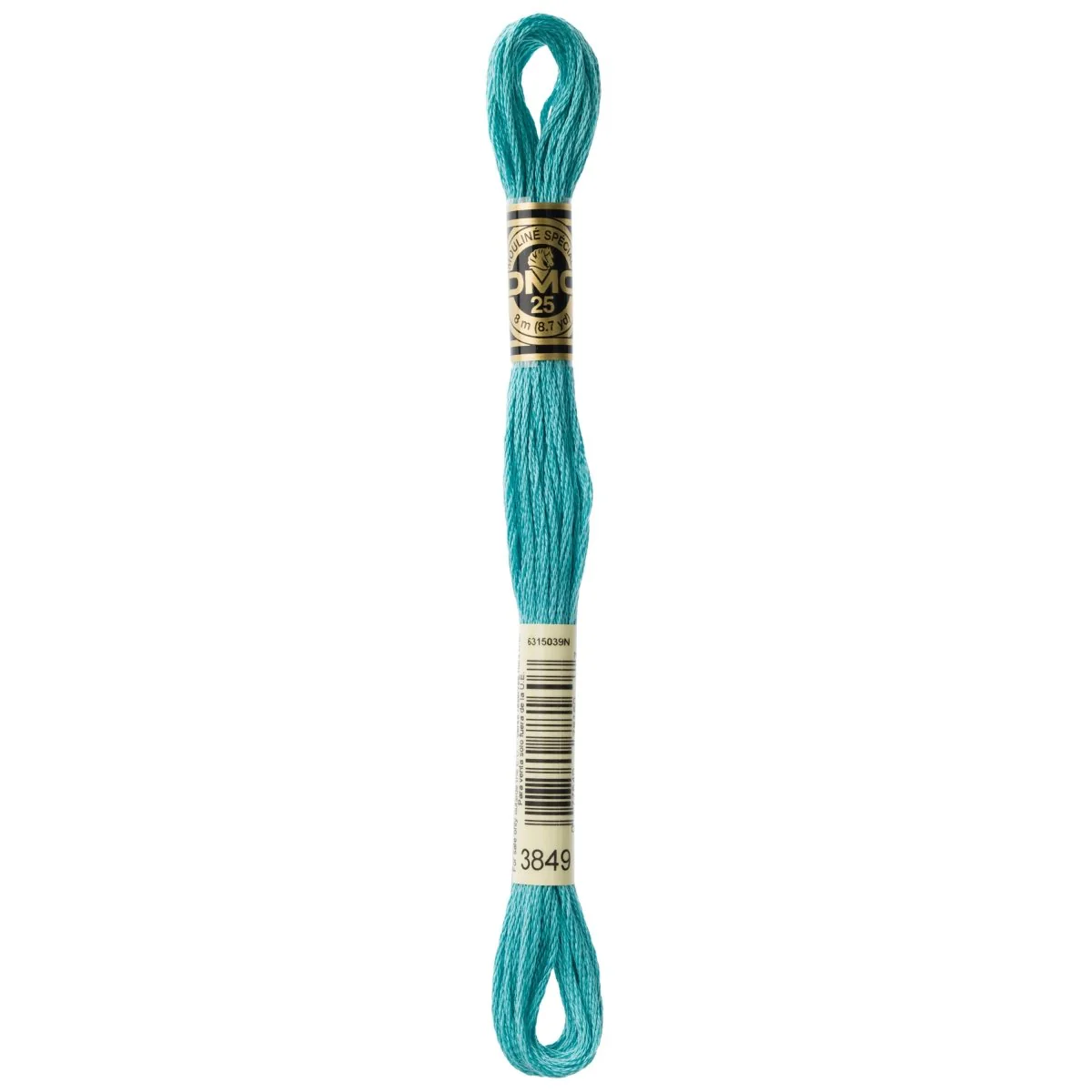 DMC 6-Strand Cotton Embroidery Floss 8.7yd - 3849 Light Teal Green