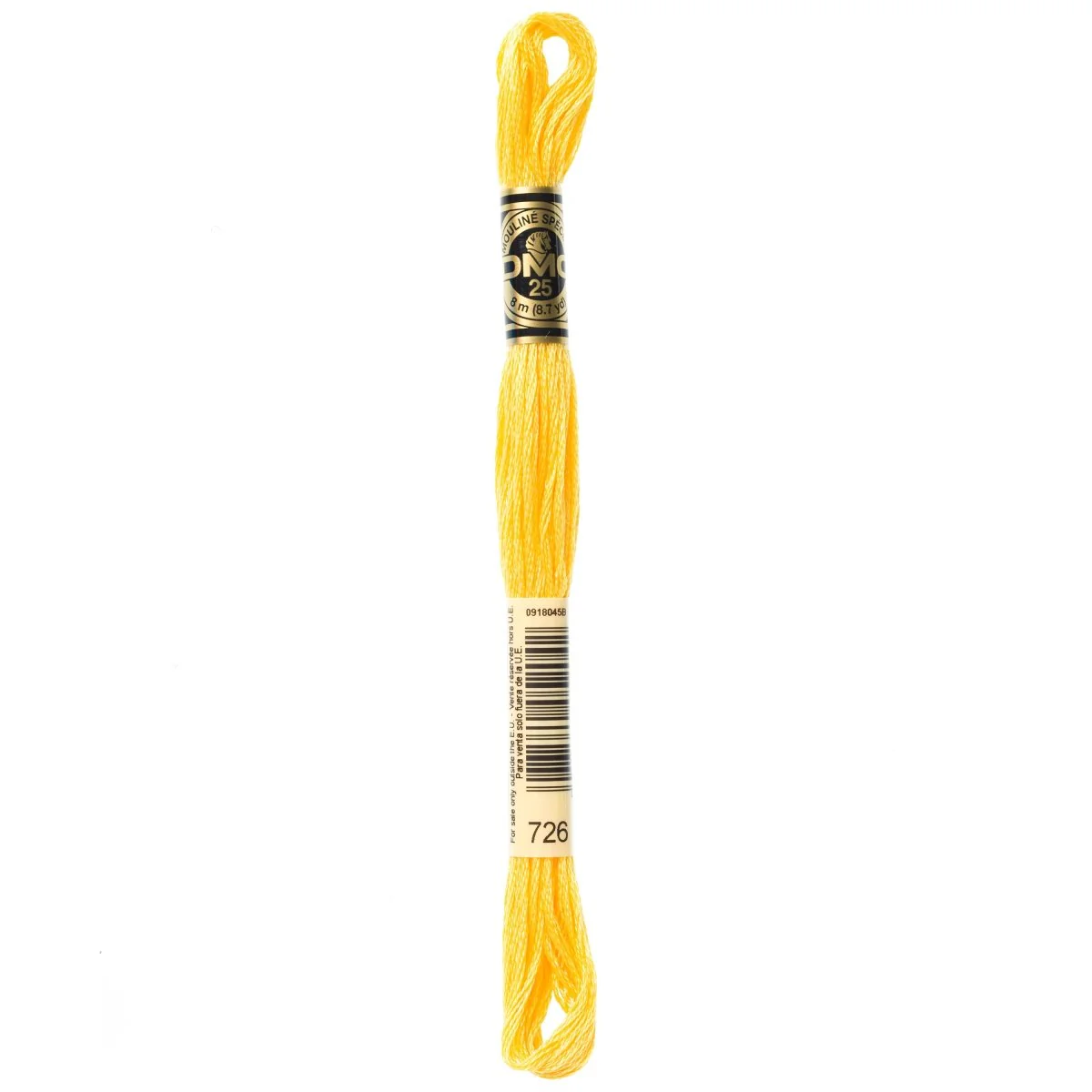 DMC 6-Strand Cotton Embroidery Floss 8.7yd - 726 Light Topaz