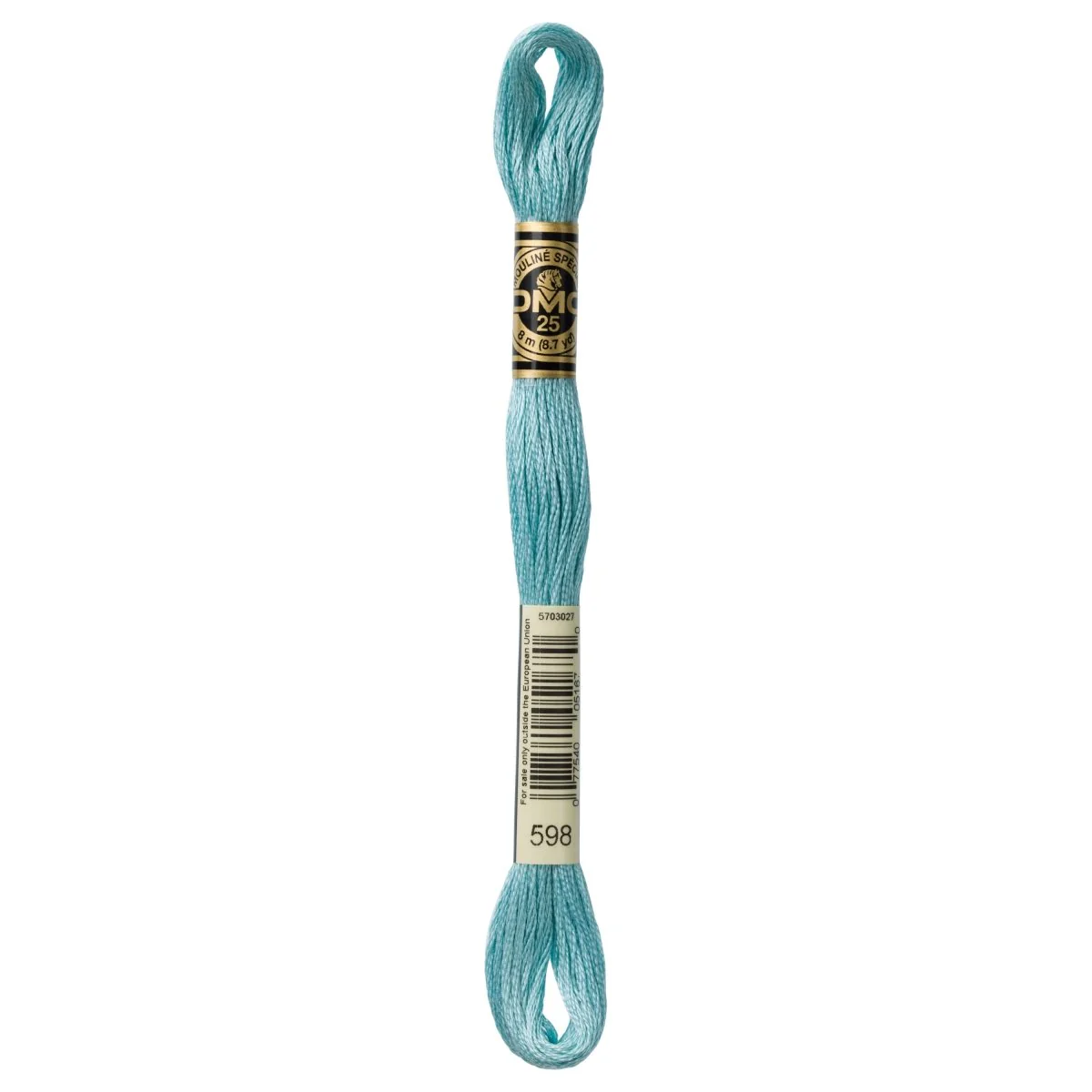 DMC 6-Strand Cotton Embroidery Floss 8.7yd - 598 Light Turquoise