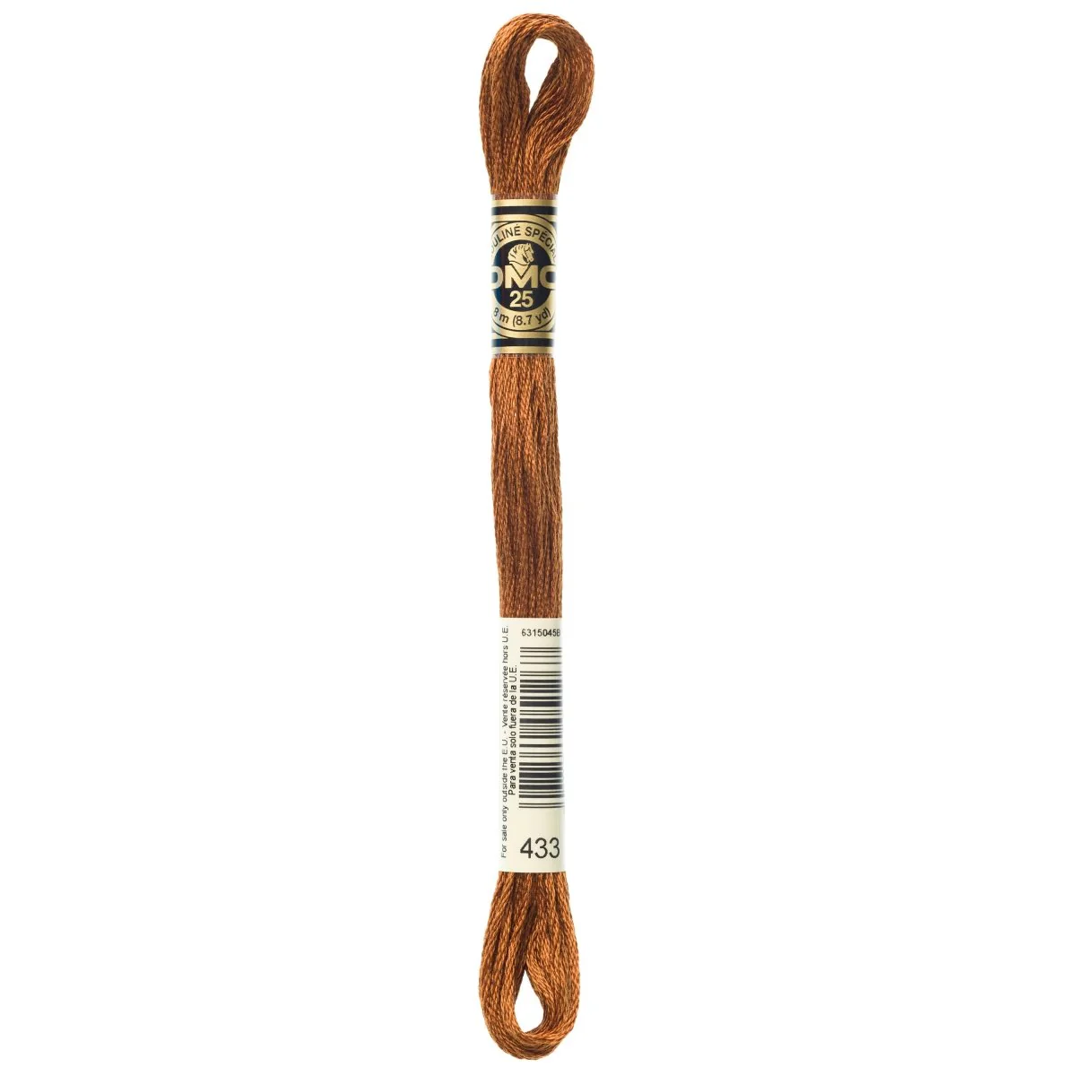DMC 6-Strand Cotton Embroidery Floss 8.7yd - 433 Medium Brown