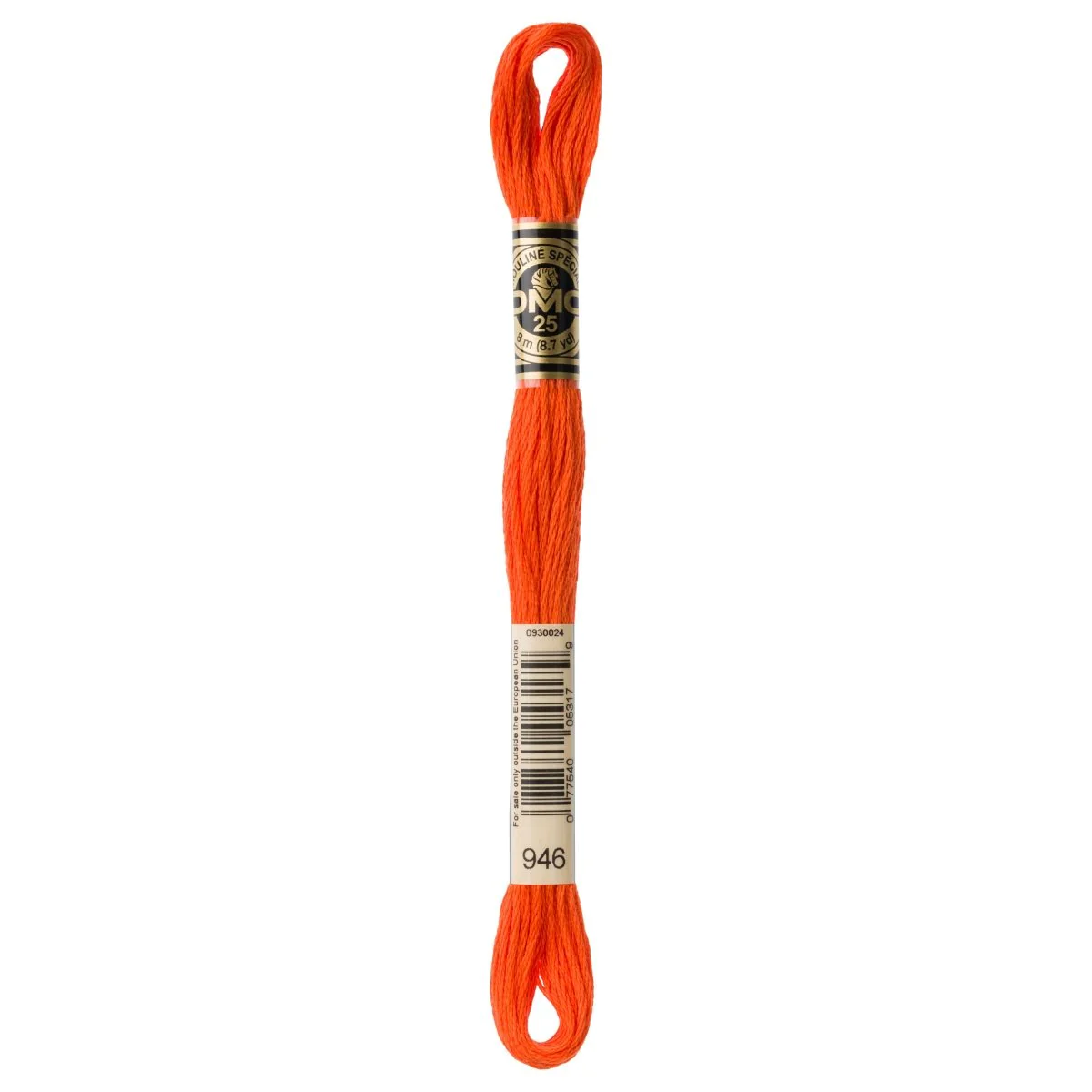 DMC 6-Strand Cotton Embroidery Floss 8.7yd - 946 Medium Burnt Orange