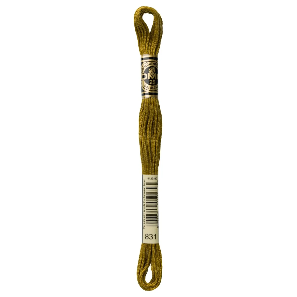 DMC 6-Strand Cotton Embroidery Floss 8.7yd - 831 Medium Golden Olive