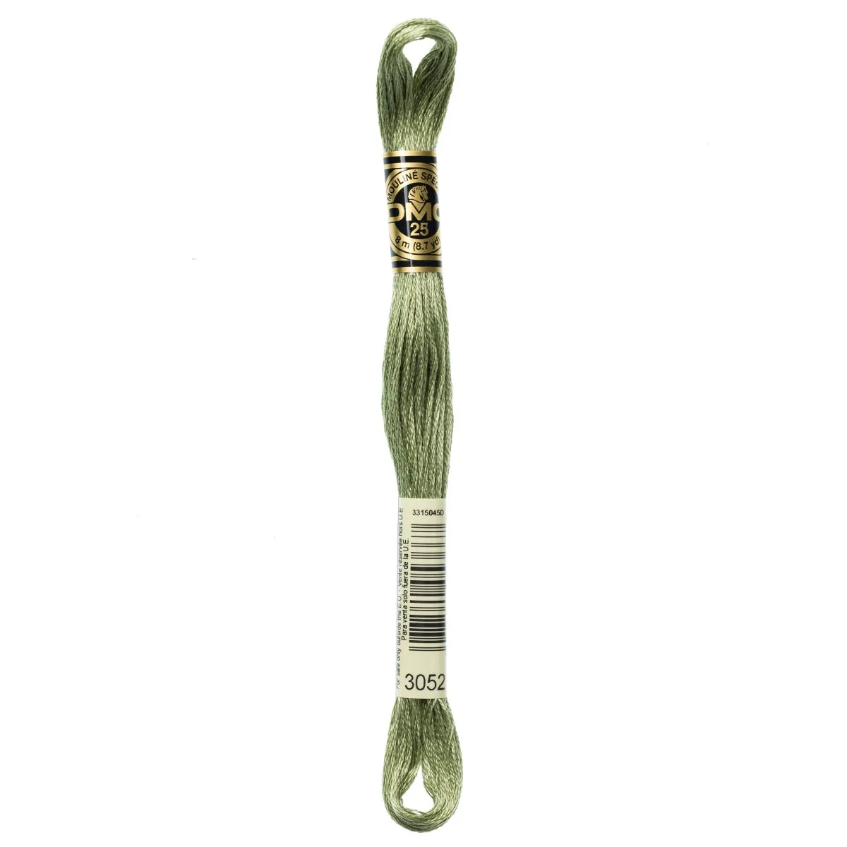 DMC 6-Strand Cotton Embroidery Floss 8.7yd - 3052 Medium Green Grey